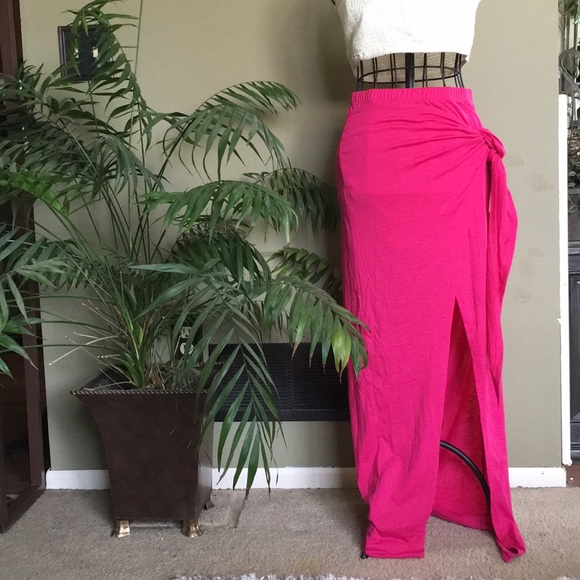 ✨NEW LIST✨Side Tie Front Slit Half Lined Wrap Maxi - Picture 2 of 6